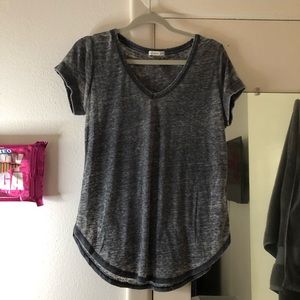 V neck top light blue